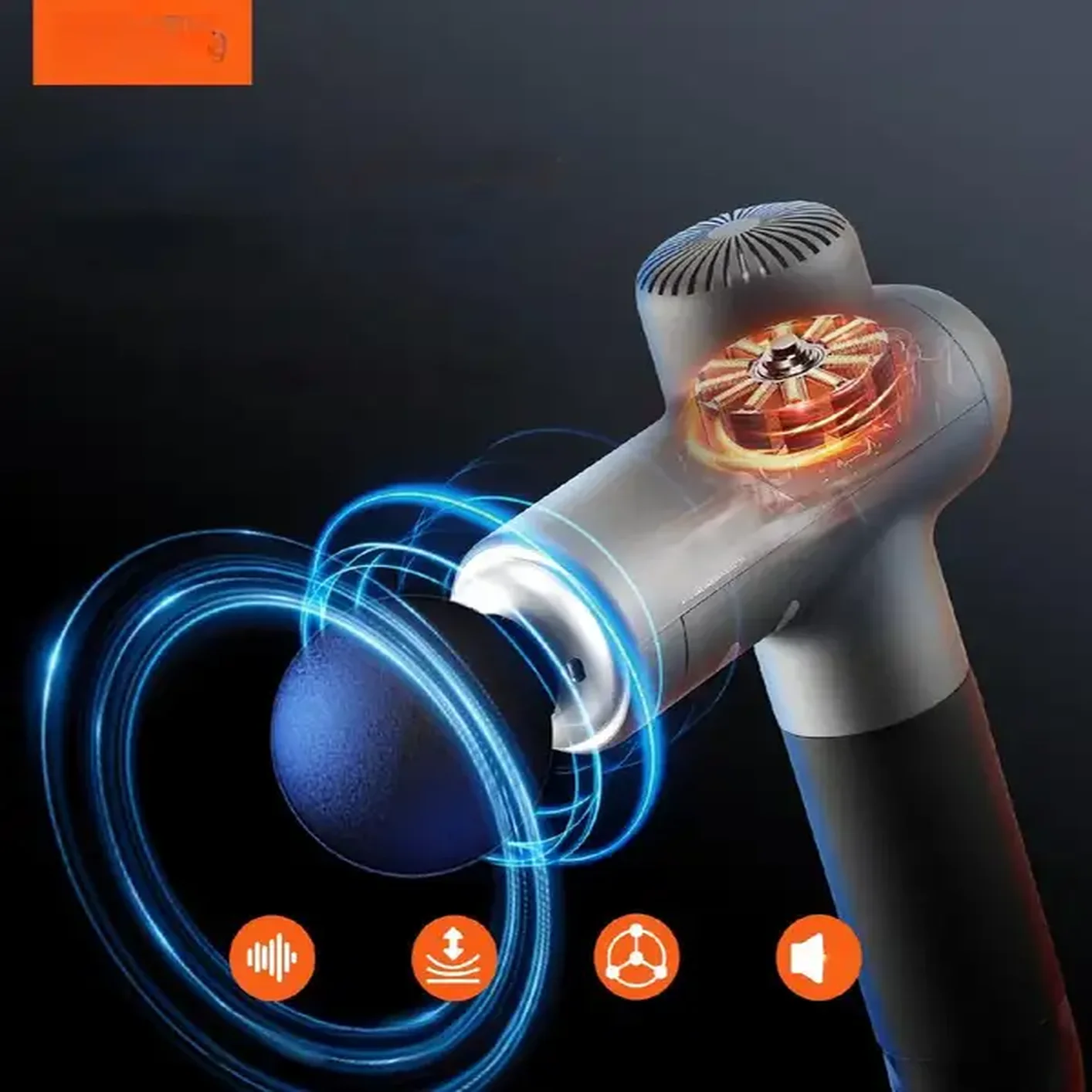 Masażer pistoletowy 24V, 3300 obrotów – do ciała, pleców i stóp - obrazek 5