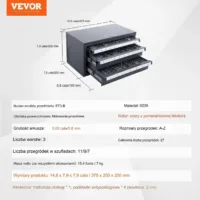 Szafka na Wiertła 3 Szuflady 27 Komór