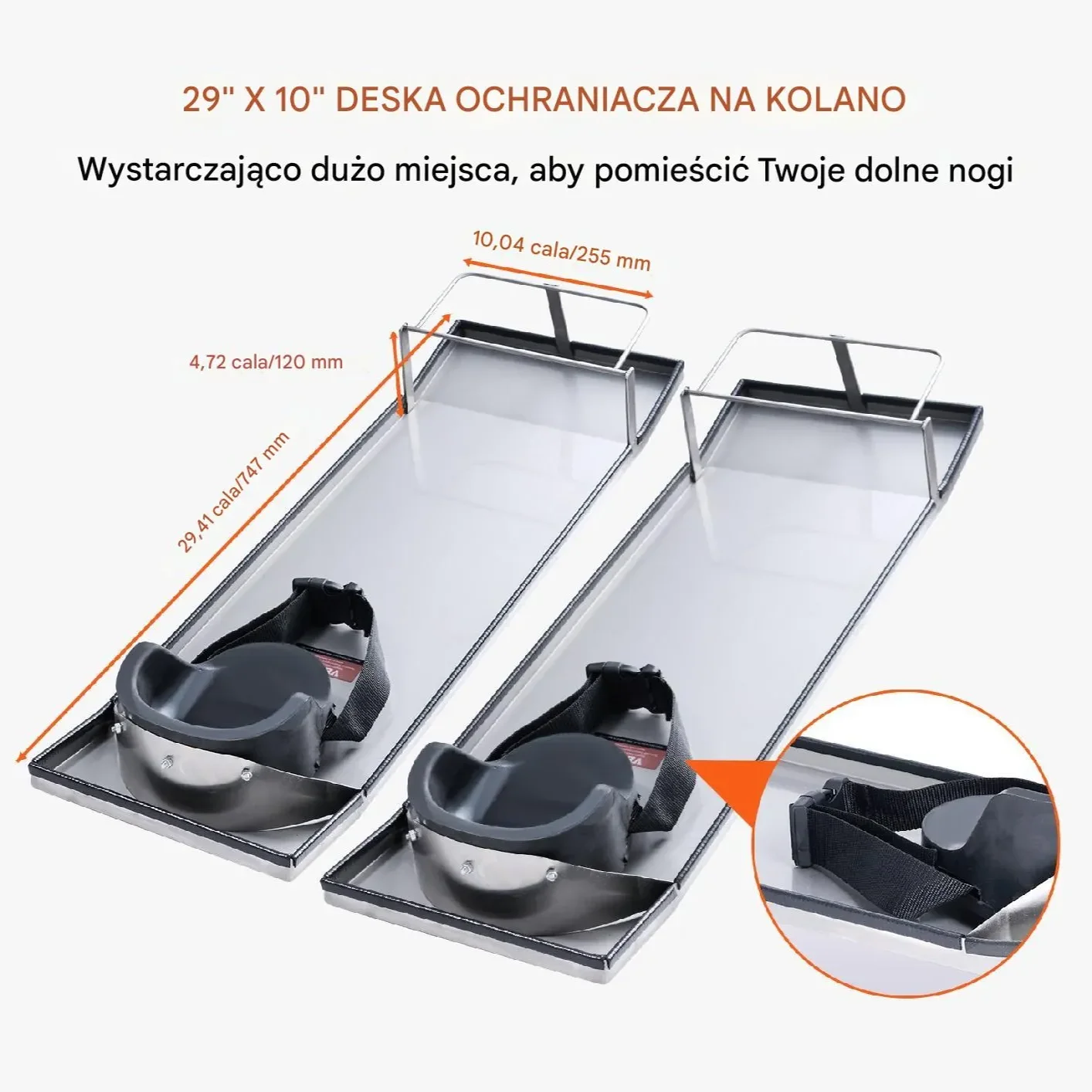 Stalowe Nakolanniki do Betonu z Paskami Mocującymi 747 x 255 mm - obrazek 5