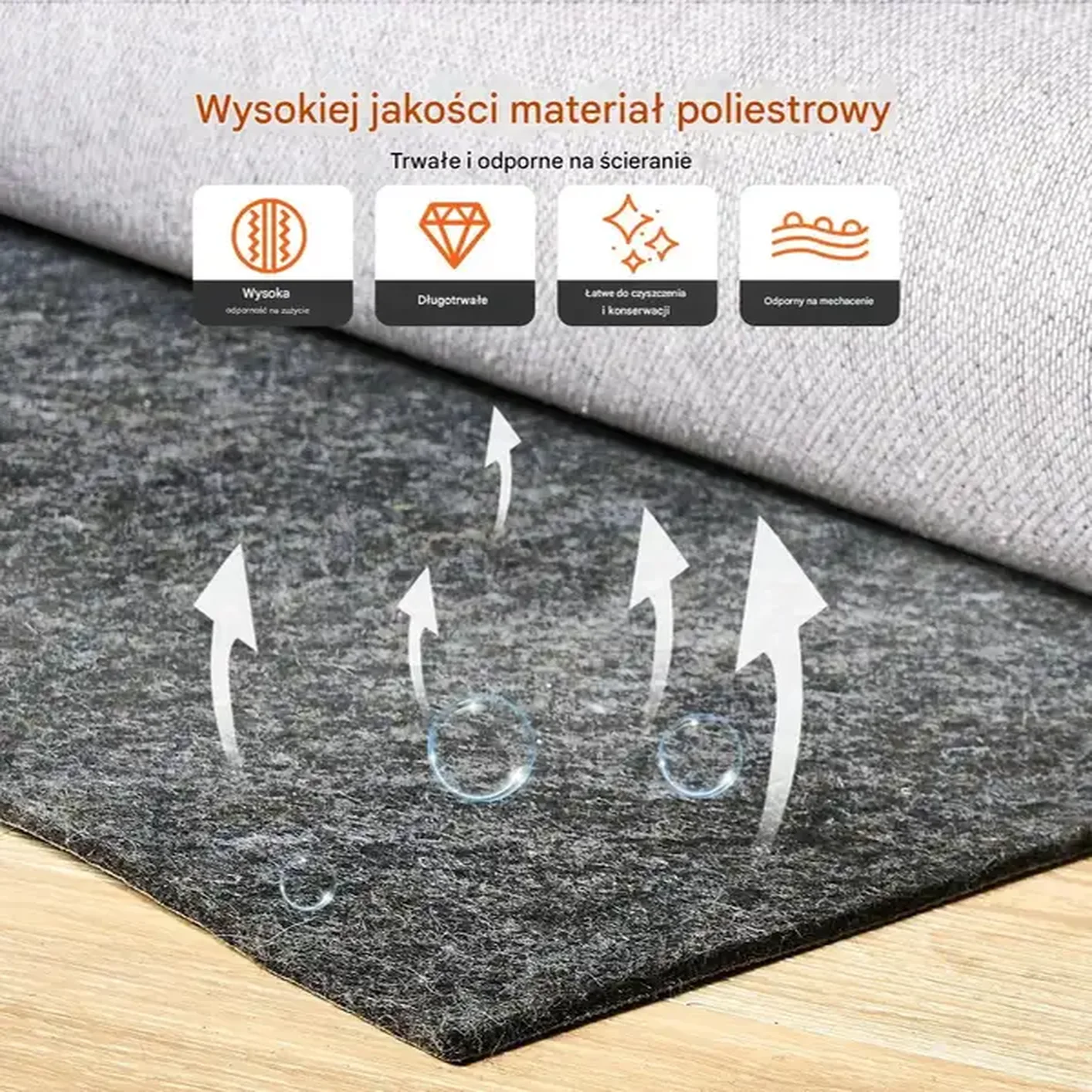 Mata pod dywan 2,75x3,66m filcowa podkład ochronny do wszystkich podłóg - obrazek 4