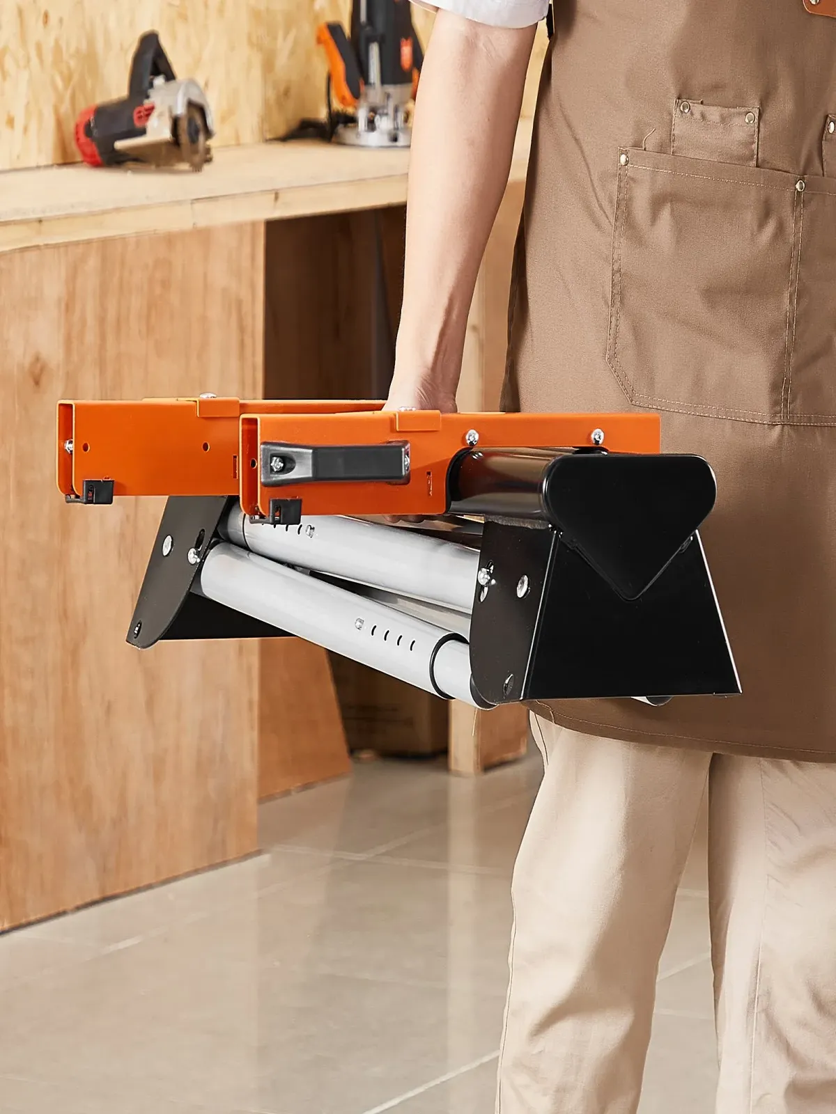 Stojak do piły tarczowej 150kg regulowana wysokość 74-83cm stalowy warsztat - obrazek 6