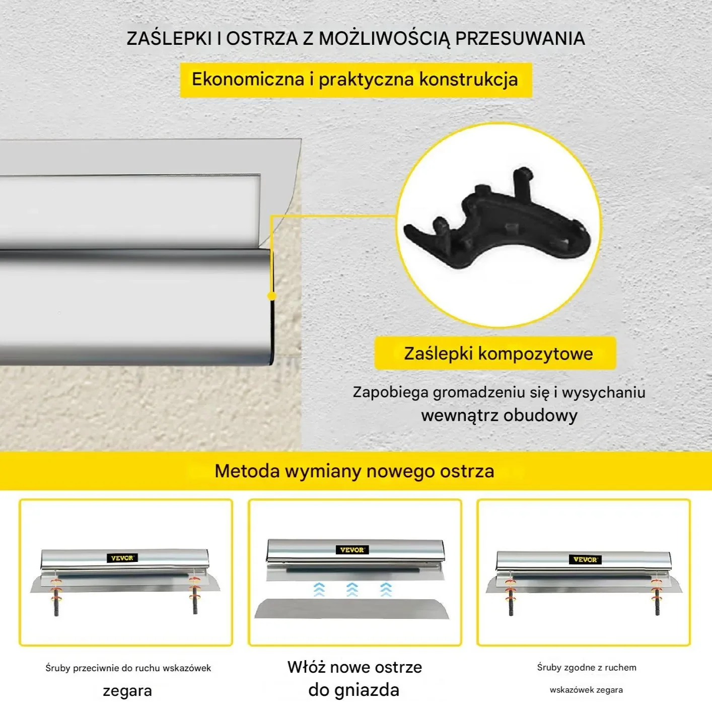 Ostrze Szpachlówka do Wygładzania Płyt GIpsowych 100 cm - obrazek 3