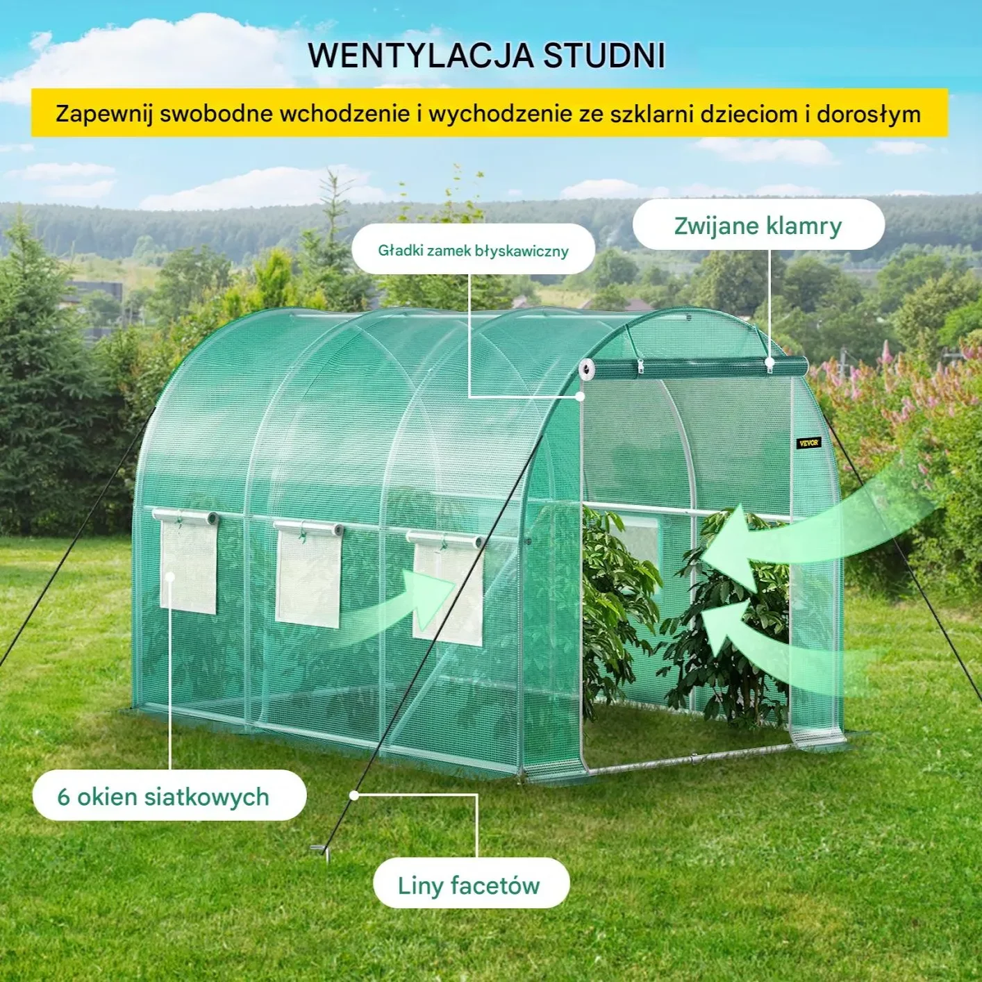 Tunel foliowy ogrodowy szklarnia 3x2x2 m - obrazek 5