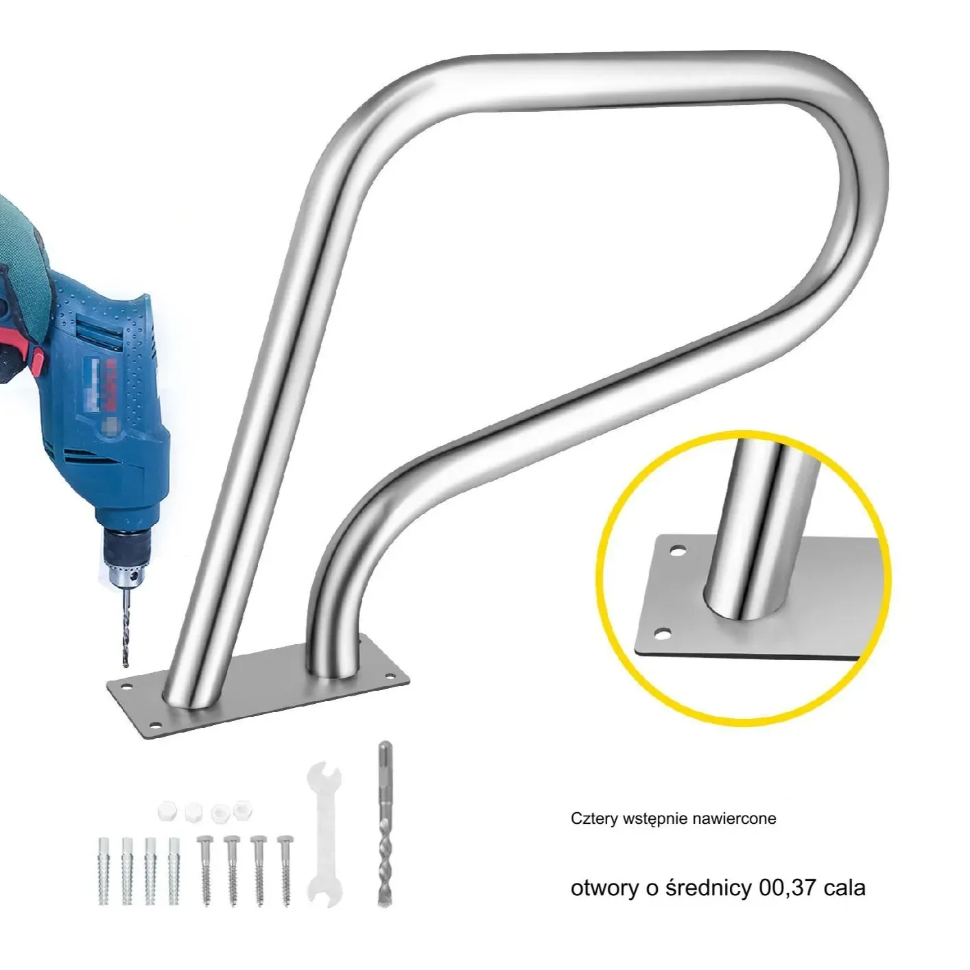 Poręcz basenowa poręcz wejściowa do basenu 81,2 cm - obrazek 3