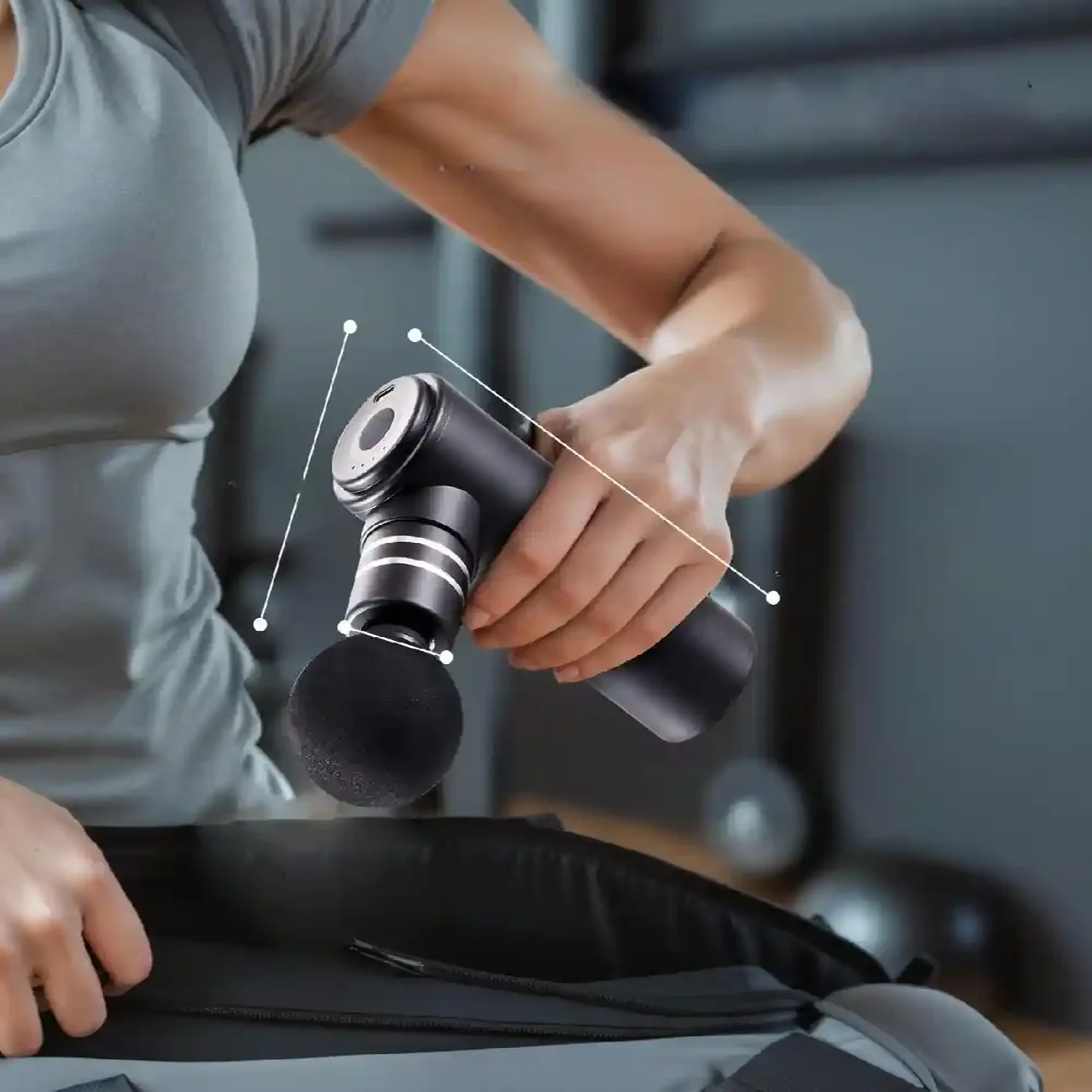 Masażer pistoletowy do ciała, pleców i stóp 12V 3200 obr./min - obrazek 4