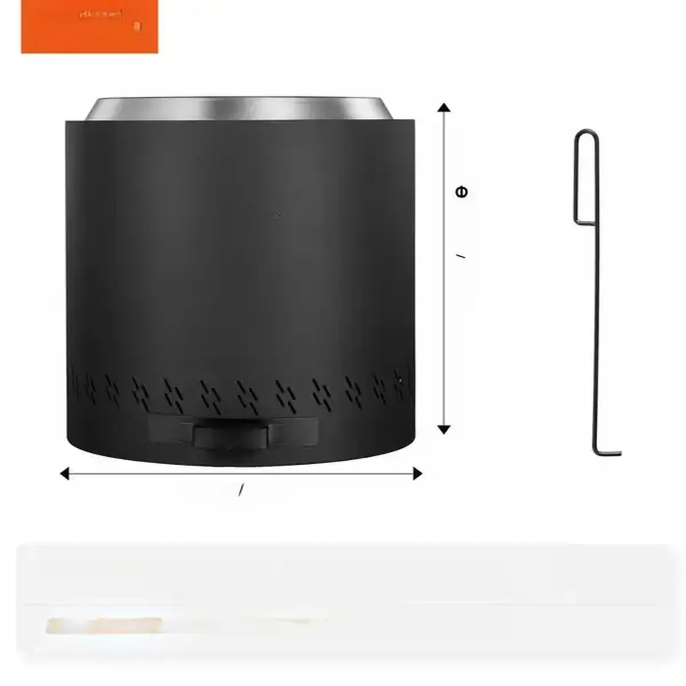 Biokominek kominek wolnostojący na taras stół ogrodowy stojący 40 cm - obrazek 3