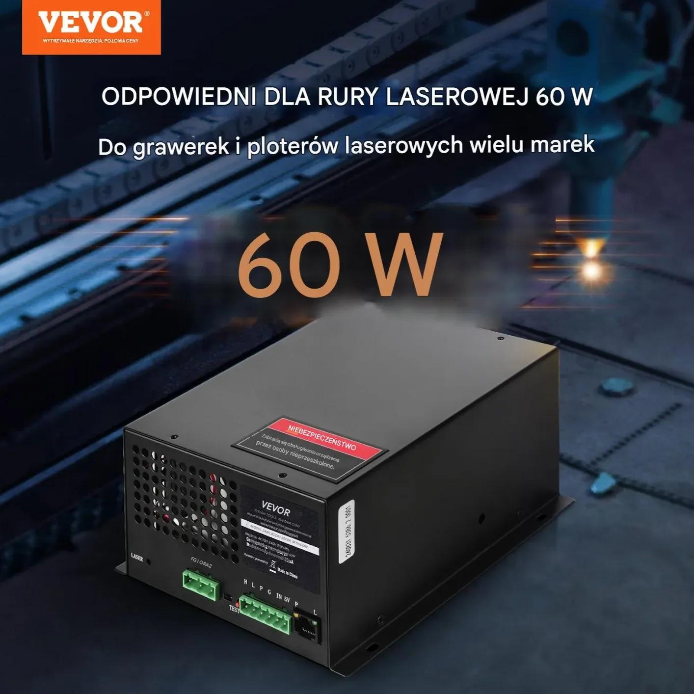Zasilacz CO2 do Tub Laserowych 60W do Grawerek i Cutterów - obrazek 6