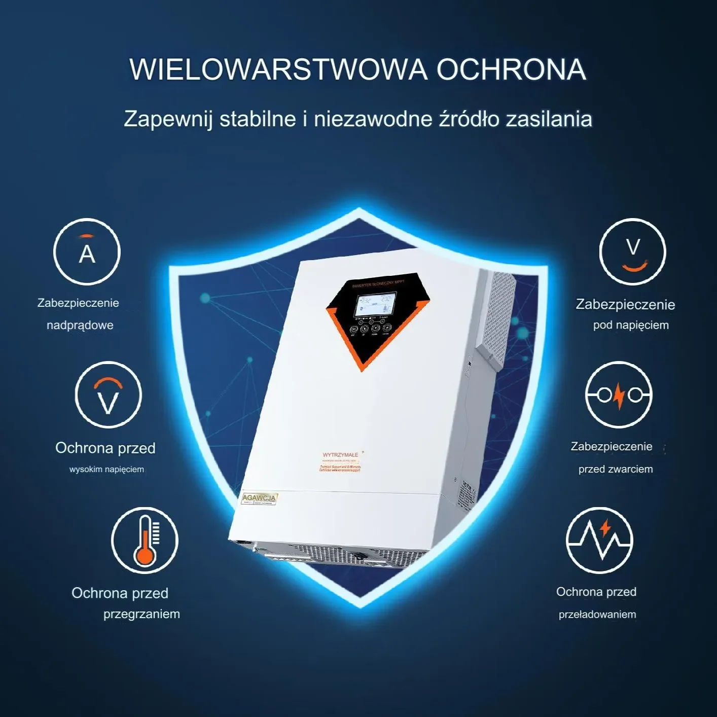 Przetwornica solarna inwerter solarny falownik 5500 W - obrazek 3