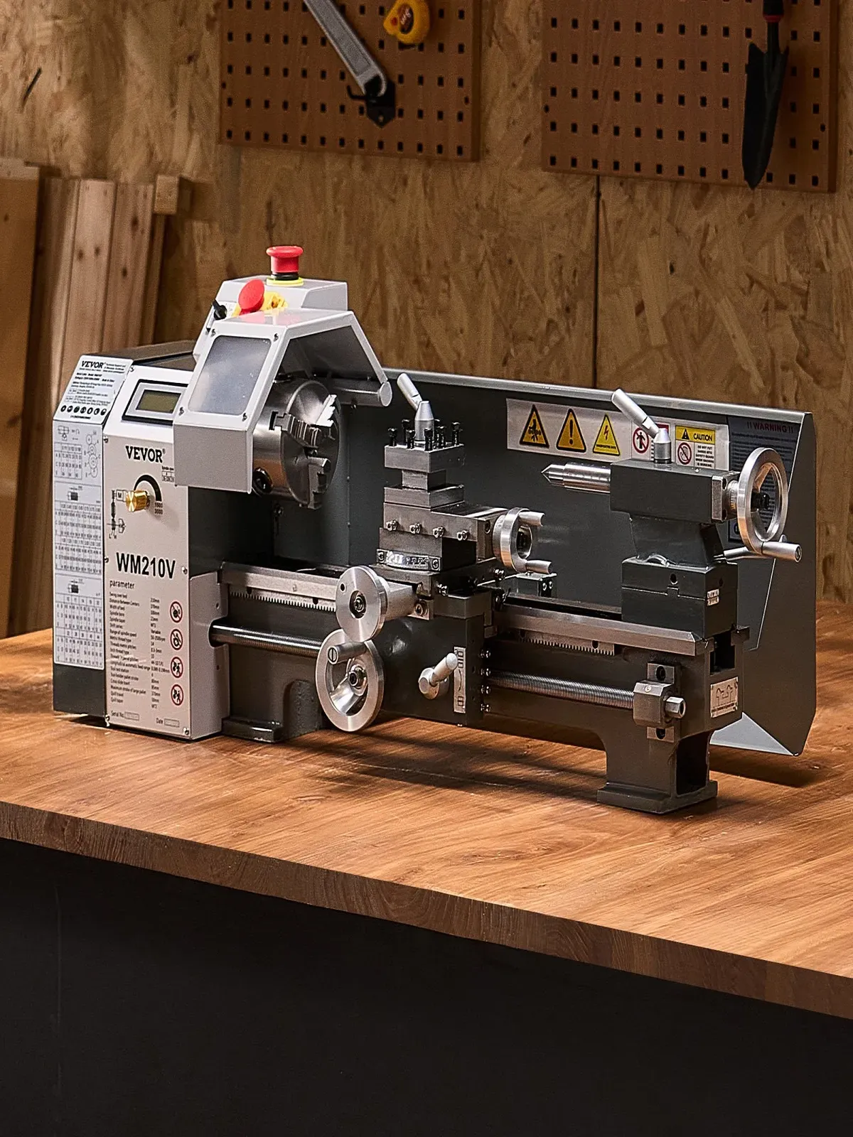 Tokarka do metalu 21x37 cm 550W regulacja obrotów 0-2500 RPM stołowa - obrazek 6