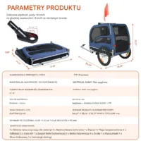 Składana przyczepka rowerowa dla zwierząt do 45 kg szybkie koła uniwersalna