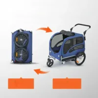 Przyczepka rowerowa dla psa do przewozu transporter do 45 kg niebieska