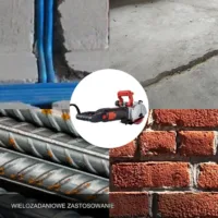 Bruzdownica do ścian betonu przecinarka 2500W laser 5 tarcz głębokość 34mm