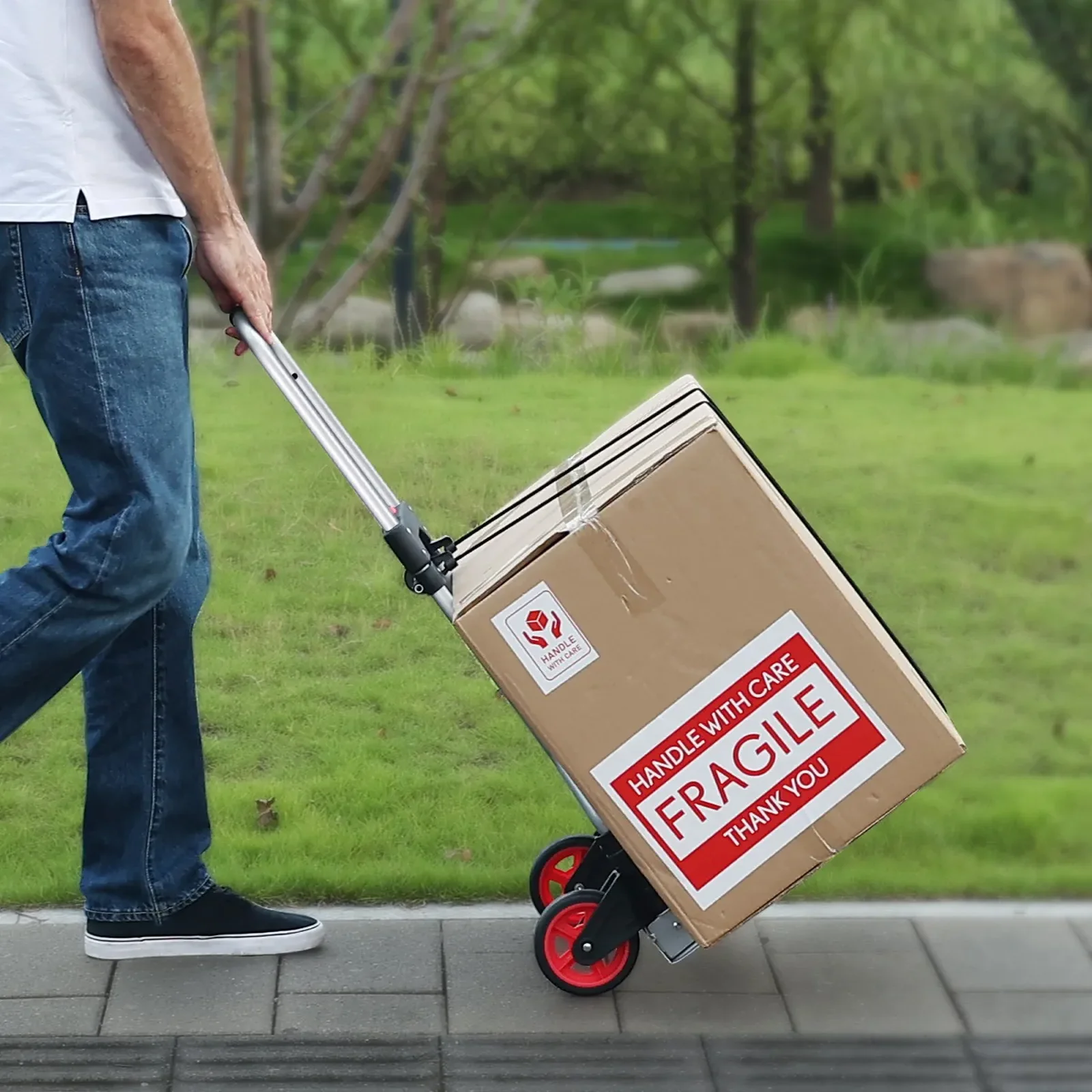 Wózek transportowy magazynowy składany aluminiowy 80 kg - obrazek 13