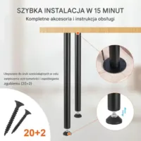 Nogi do stołu lawy biurka stolika metalowe loftowe 76,2x11cm 4sztuki