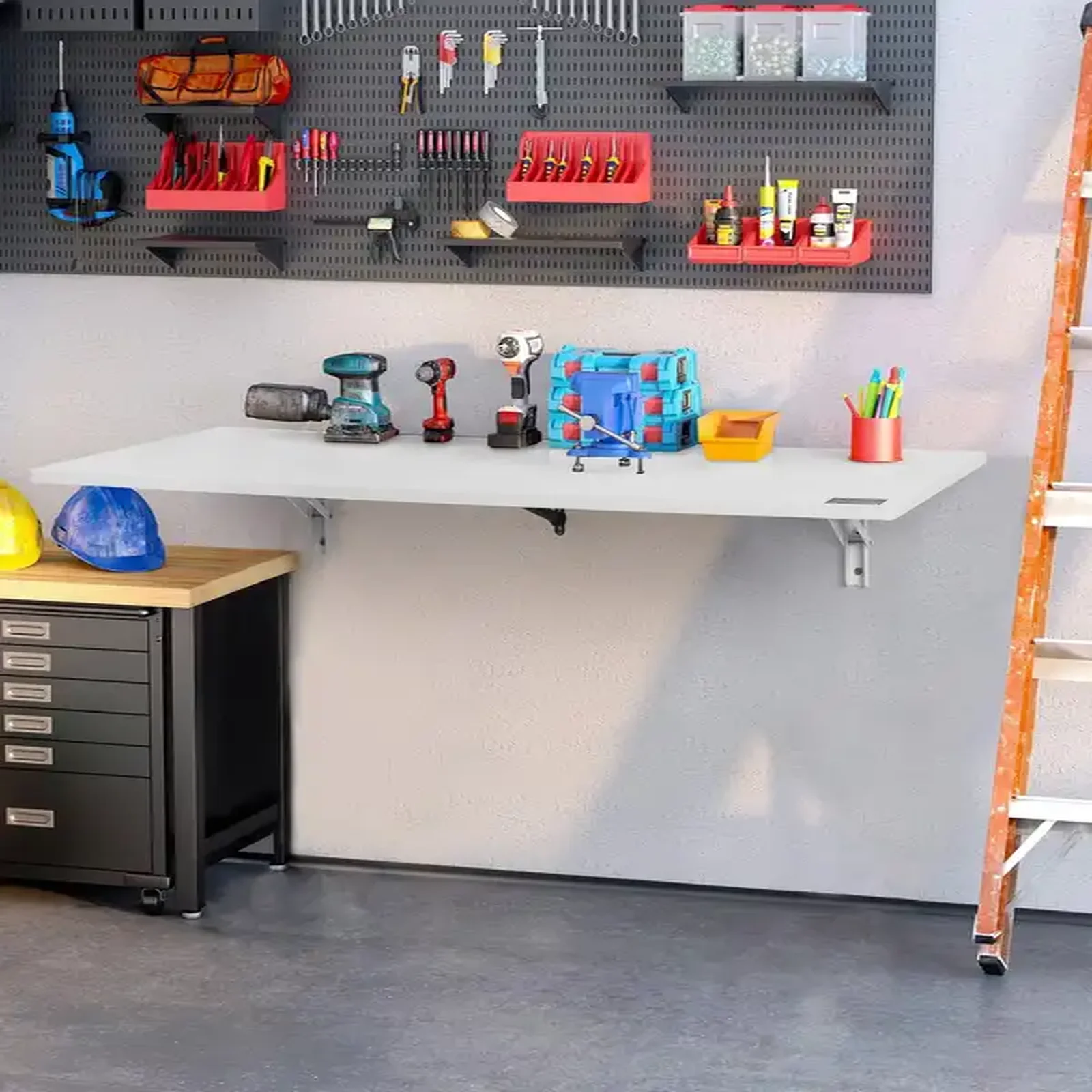 Stół ścienny Stolik składany Biurko składane wiszące 60 x 40 cm - obrazek 4