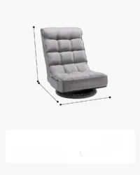 Krzesło Podłogowe – 4-regulowane Pozycje Obrotowe 360°