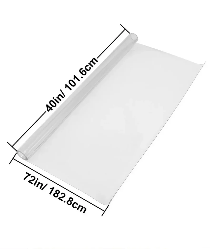 Mata ochronna na biurko/stół 102x183 cm, 1,5 mm, przezroczysta, wodoodporna - obrazek 2