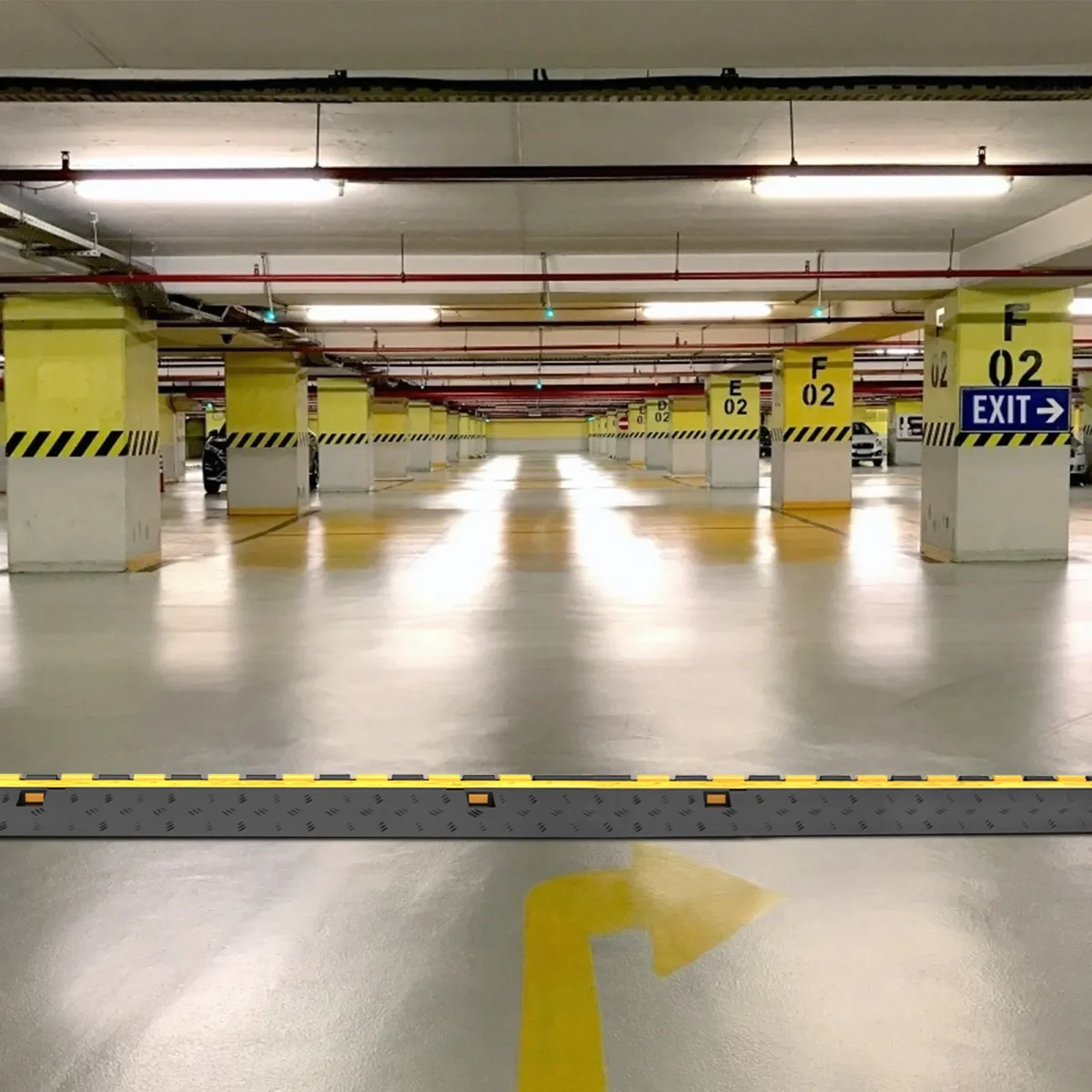 Najazd kablowy na kable osłona próg 2 kanały drogowy parkingowy żółty 4szt. - obrazek 3