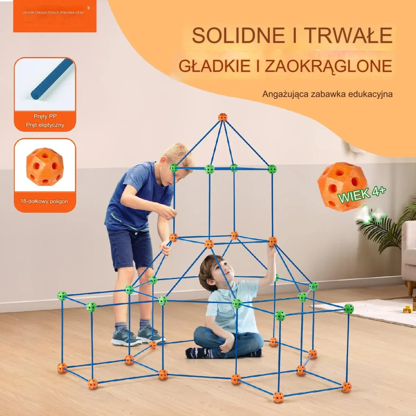 Zestaw Zabawek Konstrukcyjnych Zamek 120 Części - obrazek 6