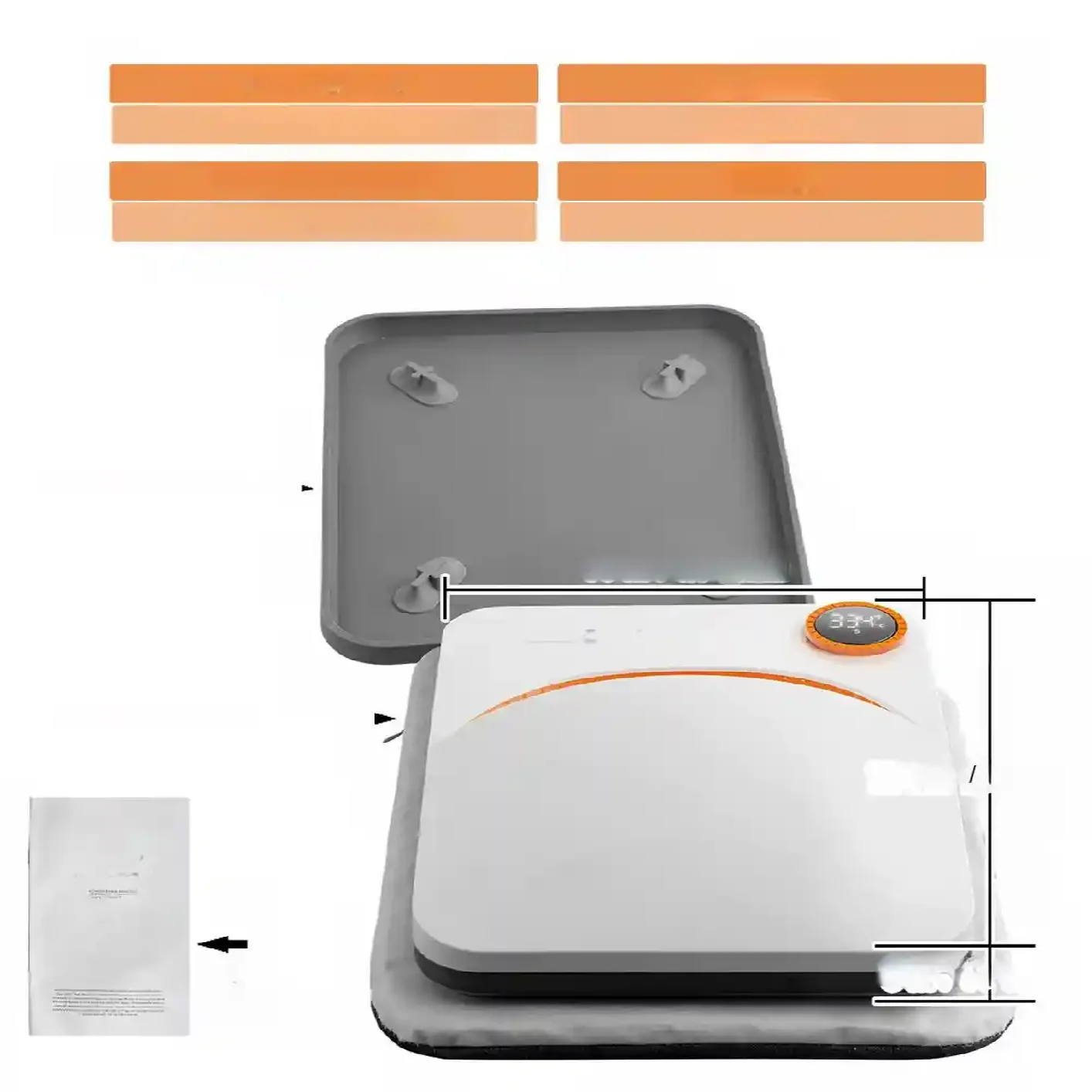 Prasa termotransferowa przenośna 2w1 22,8 x 22,8 cm - obrazek 6
