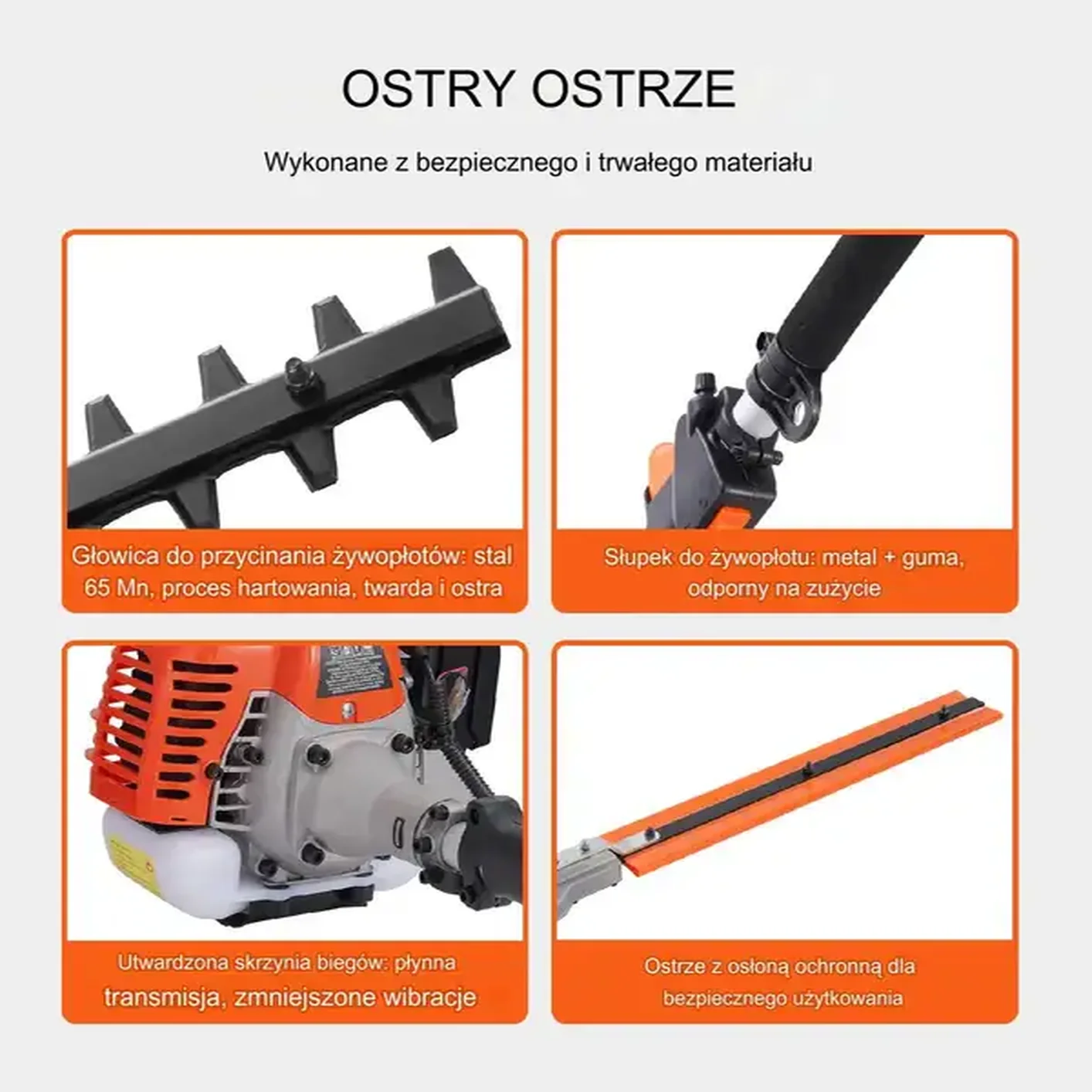 Podkaszarka do żywopłotu nożyce piła spalinowa 5 w 1 - obrazek 4