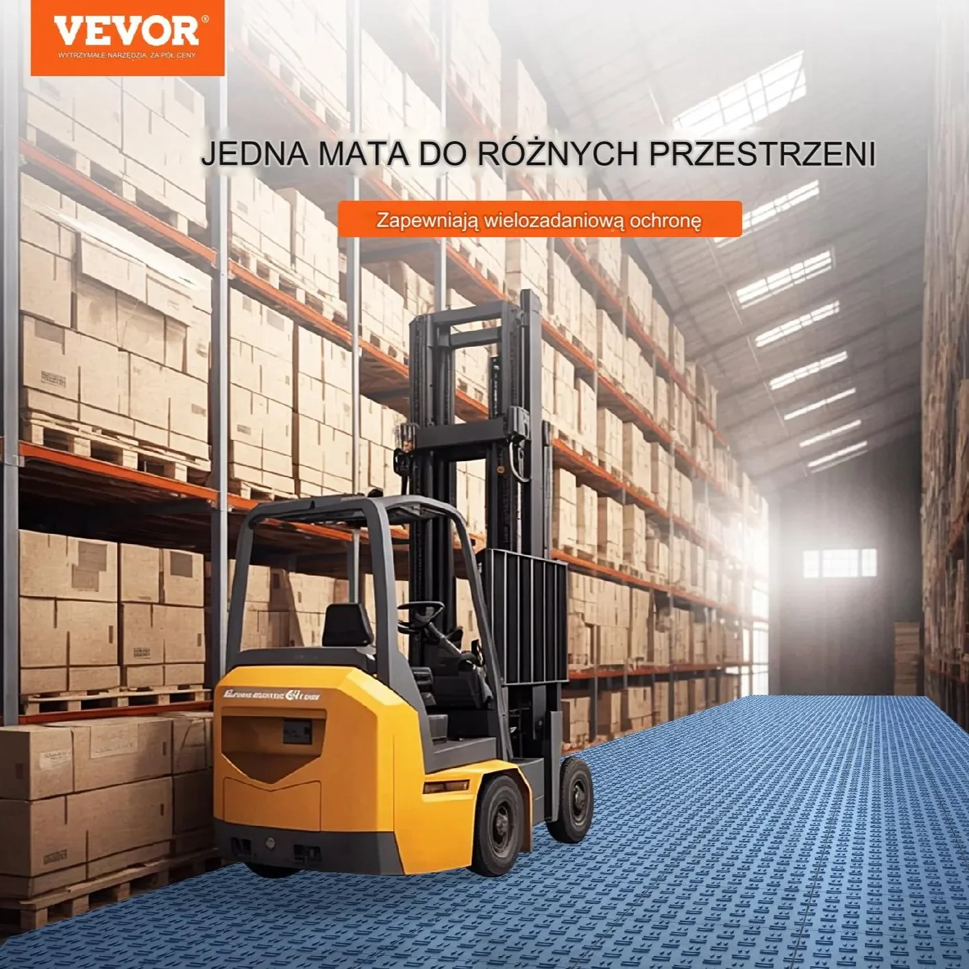 Płytki garażowe 30x30cm 50szt antypoślizgowe podwójna tekstura niebieskie - obrazek 5