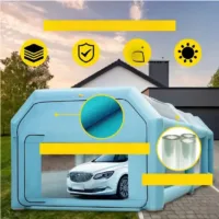 Nadmuchiwany namiot lakierniczy Kabina lakiernicza samochodowa  8,5x4,6x3m + dmuchawy