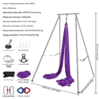 Stojak z Hamakiem Aerial Yoga Fioletowy