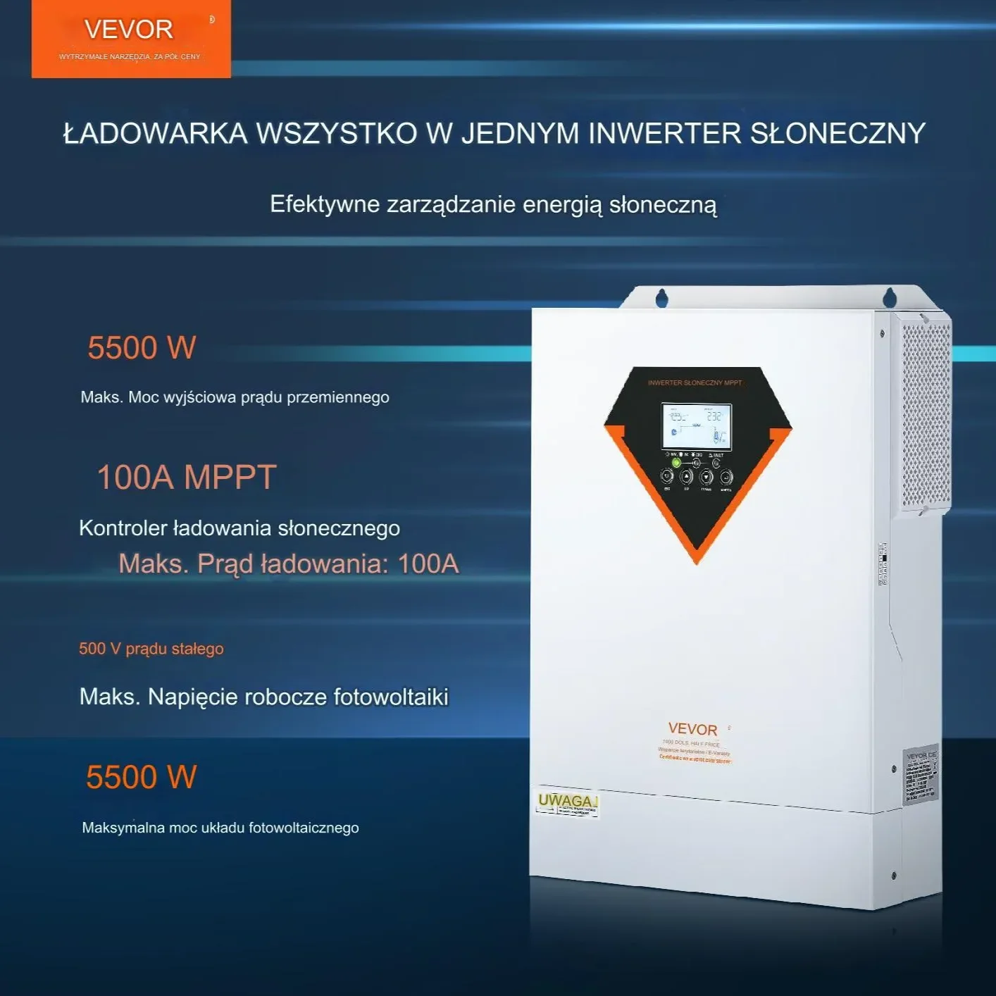 Przetwornica solarna inwerter solarny falownik 5500 W - obrazek 6