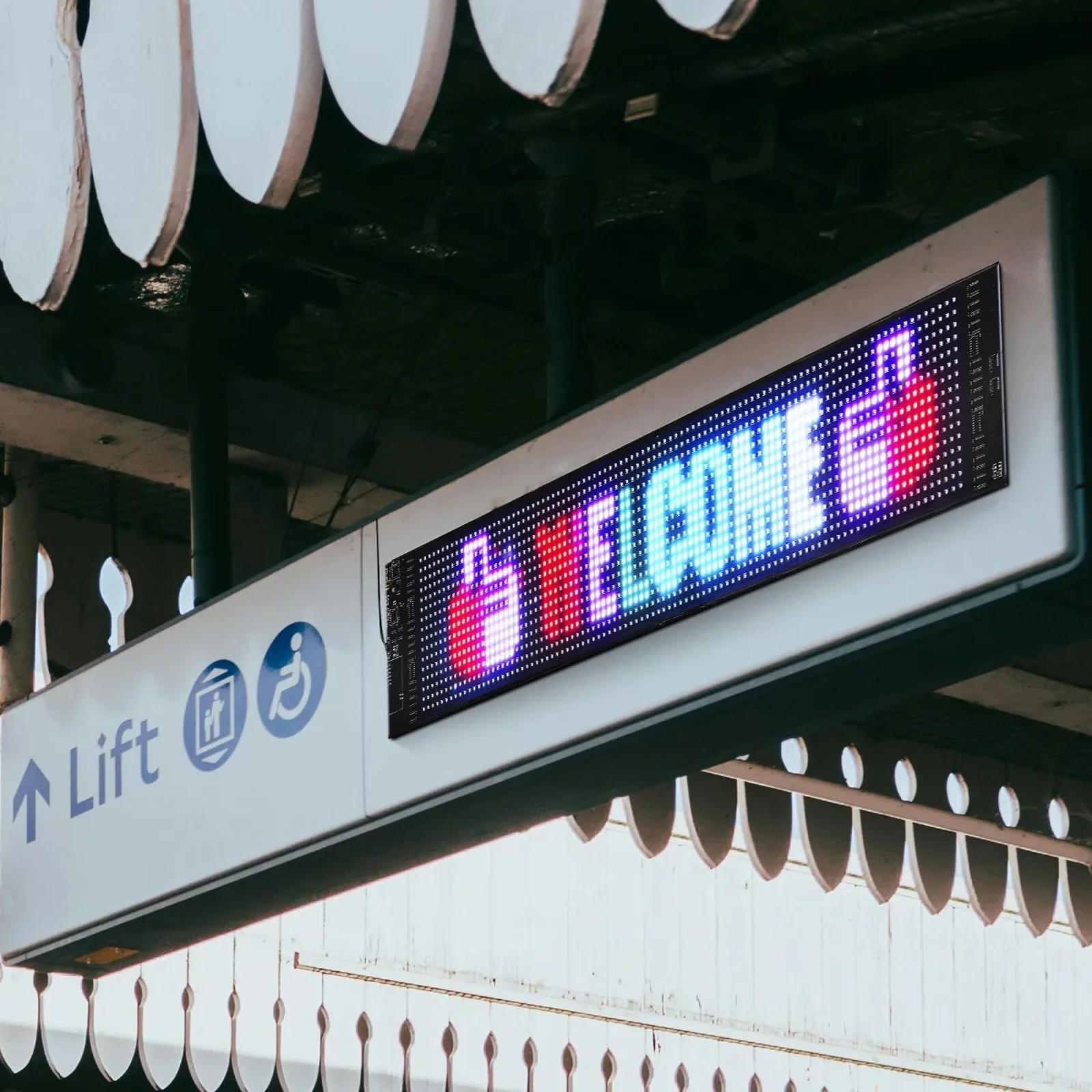 Reklama LED Wyświetlacz Tablica Ekran 38 x 10 cm - obrazek 4