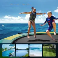 Dmuchana trampolina wodna + pompka elektryczna 367 cm