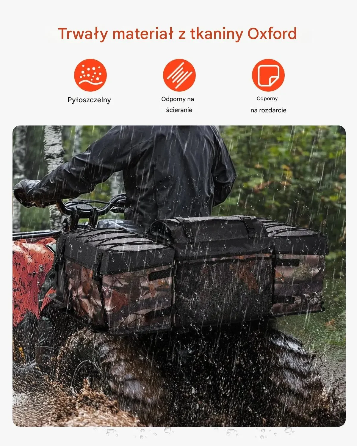 Torba bagażowa ATV tylna 68L z siedziskiem i uchwytem na butelkę - obrazek 4