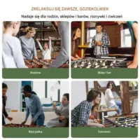 Duży stół do piłkarzyków piłkarzyki stołowe 22 zawodników