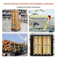 Pasy transportowe mocujące z napinaczem zestaw 8 szt. 4,6m 2T