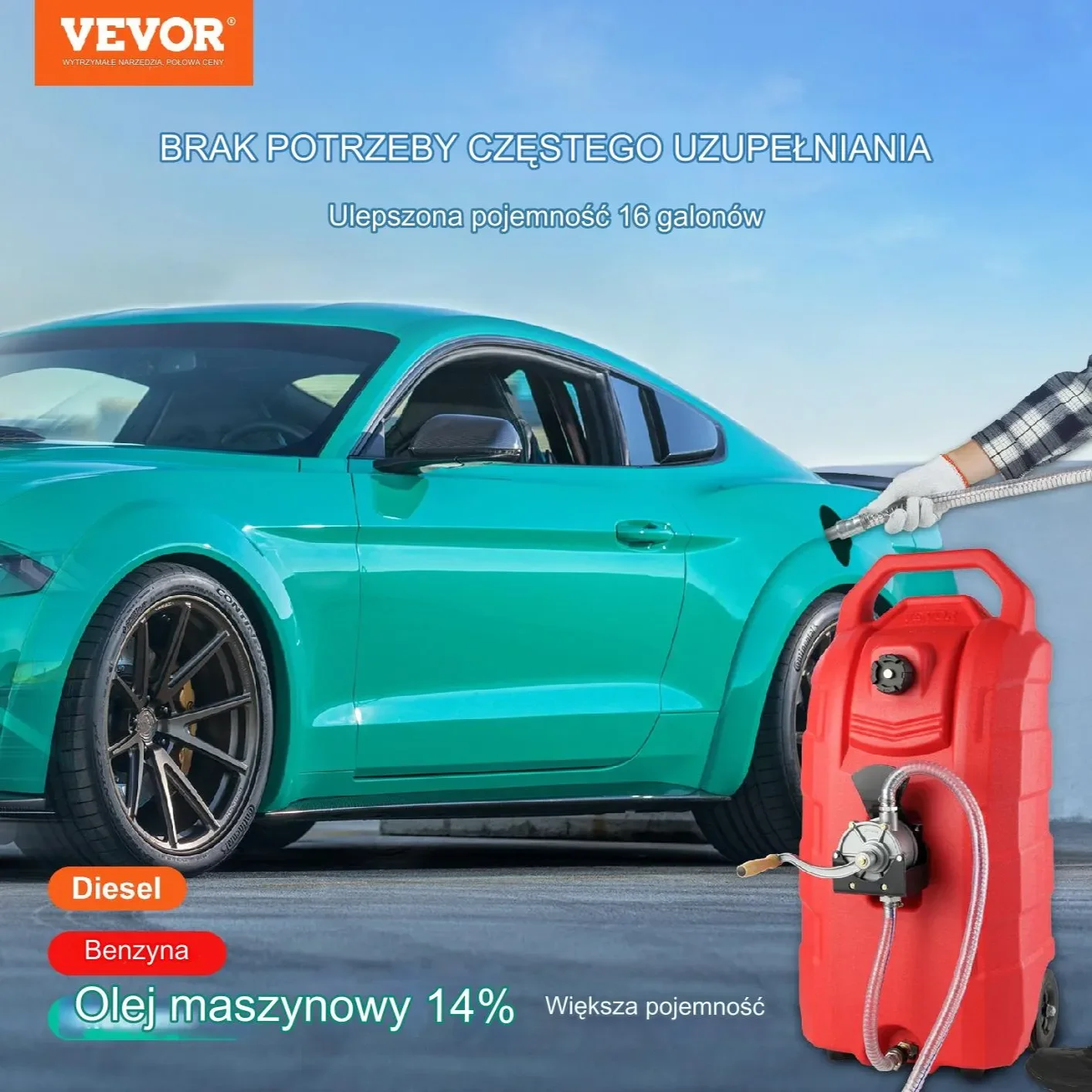 60-Litrowy Zbiornik na Paliwo z Ręczną Korbą - obrazek 6