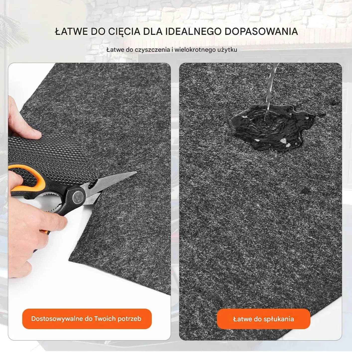 Mata garażowa 2.68x6.7m wodoodporna nieślizgowa do ochrony podłogi TPE olej - obrazek 5