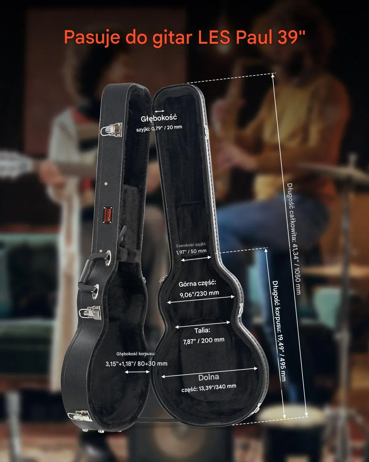 Futerał do Gitary LES Paul – Wodoodporny Pokrowiec 105 cm - obrazek 3