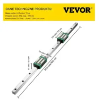 Zestaw prowadnic liniowych Prowadnica liniowa Szyna 1000 mm 2 szt.