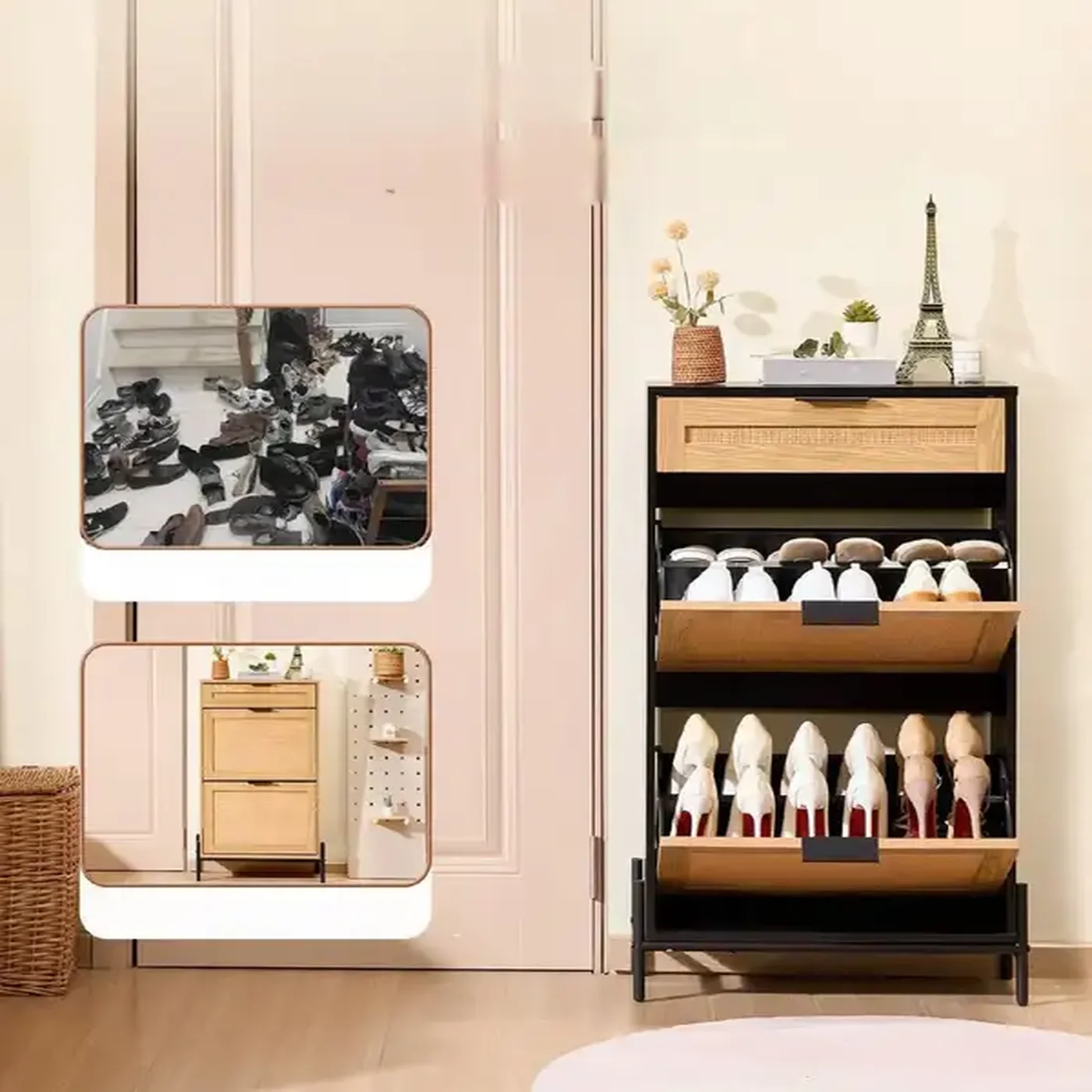 Szafka na buty komoda do przedpokoju loftowa 64cm - obrazek 3