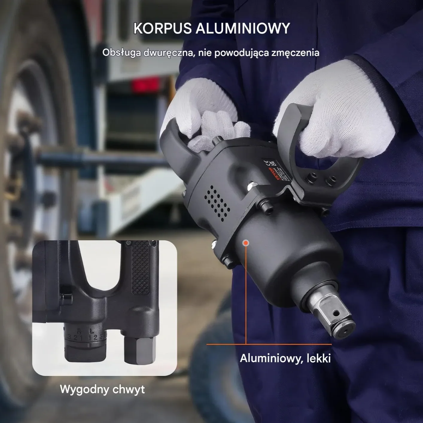 Klucz udarowy pneumatyczny 6000 obr./min - obrazek 5