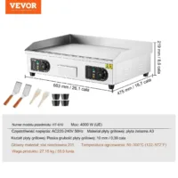 Komercyjny Grill Elektryczny Blatowy Gorąca Płyta 4000 W