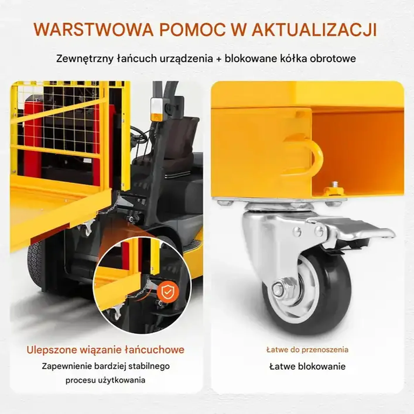 Klatka robocza do wózka widłowego 544kg składana 91×91cm prace na wysokości - obrazek 6