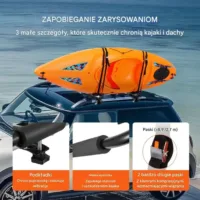 Pionowy bagażnik na kajak uchwyt do przewozu kajaka deski SUP 1 Kajak