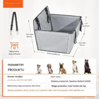 Fotelik samochodowy XL dla psa Transporter samochodowy na tylne siedzenie