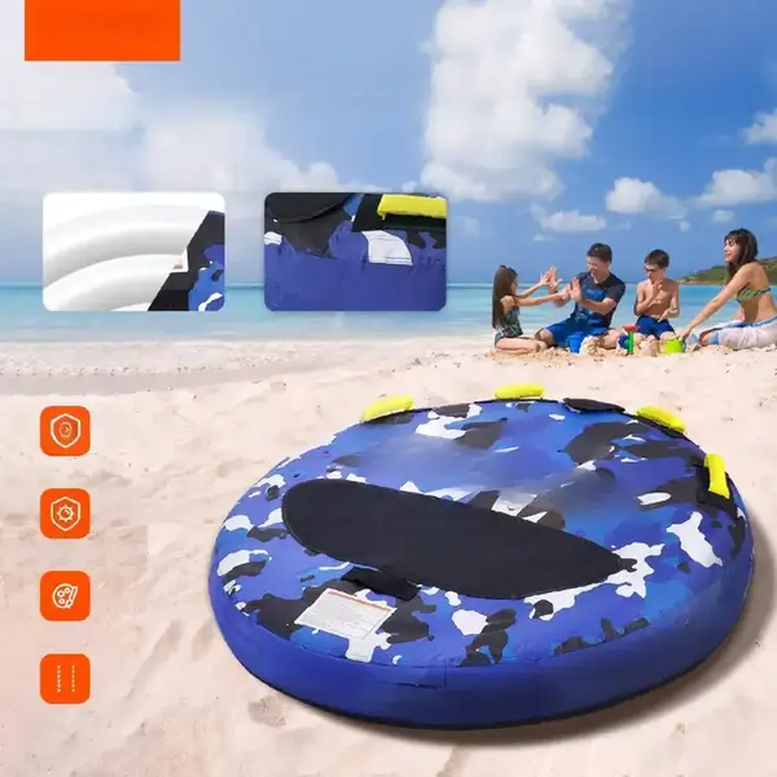 Koło ponton materac do holowania na wodzie 2 osobowy do 154 kg - obrazek 6