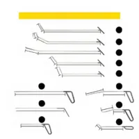 Zestaw narzędzi do usuwania wgnieceń PDR – druty i pręty 21 szt.