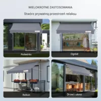 Markiza balkonowa rozporowa ogrodowa tarasowa patio 3 x 1,2 m