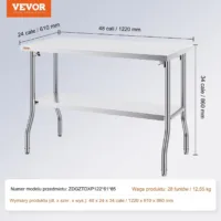 Stół Roboczy ze Stali Nierdzewnej