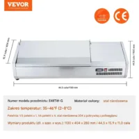 Stacja chłodnicza do przypraw 140W, 6 pojemników, stal nierdzewna