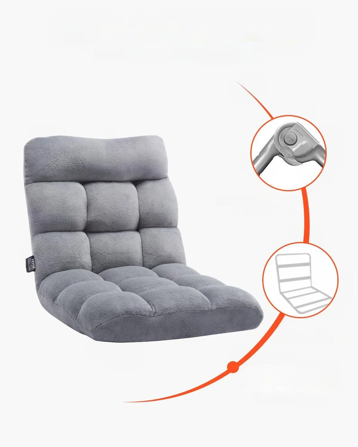 Krzesło Podłogowe z Podparciem Pleców – 14 regulowanych pozycji - obrazek 2